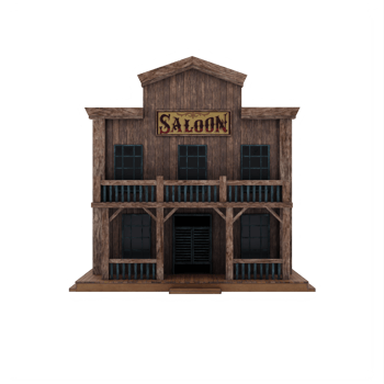 3d Wild west saloon building png