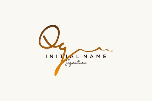 Initial QG signature logo template vector. Hand drawn Calligraphy lettering Vector illustration.