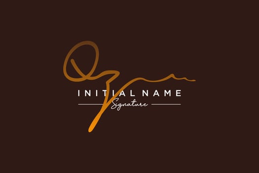 Initial QZ signature logo template vector. Hand drawn Calligraphy lettering Vector illustration.