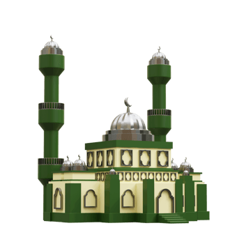 Ramadhan Kareem 3d  element mosque png
