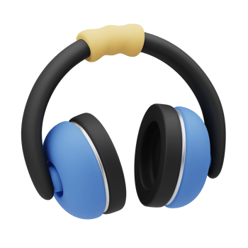 3d Illustration Music tool Headphone png