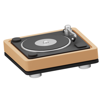 3d Illustration Music tool Turntable png