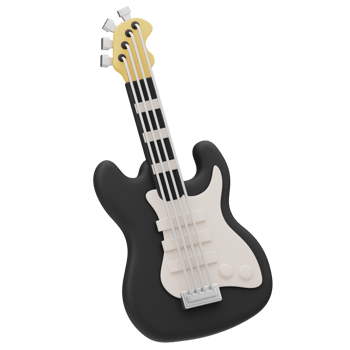 3d Illustration Music tool Electrical Guitar png