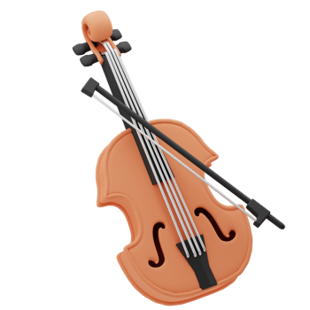3d Illustration Music tool Violin png