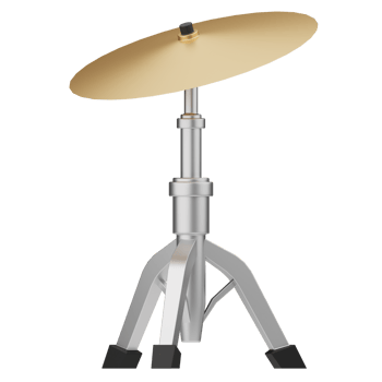 3d Illustration Music tool cymbal png
