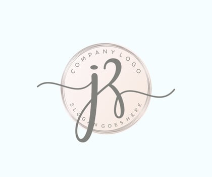 Initial JZ feminine logo. Usable for Nature, Salon, Spa, Cosmetic and Beauty Logos. Flat Vector Logo Design Template Element.