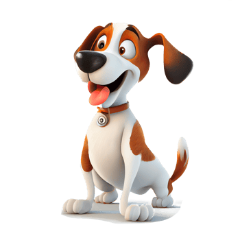 Cute and happy cartoon characters for kids and project decoration. on a transparent background png