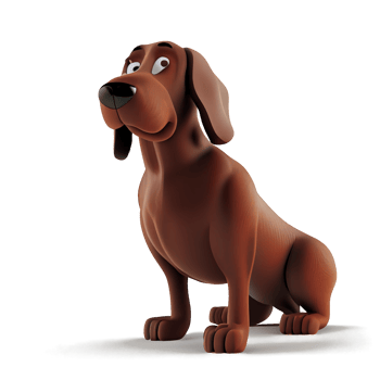 Cute and happy dog cartoon characters png