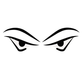 Illustration design angry eye vector graphic. Perfect for stickers, tattoos, icons