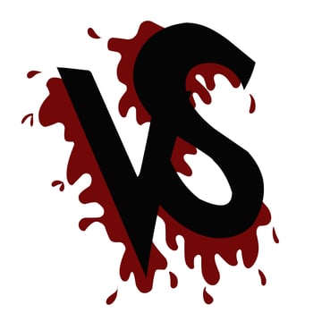Illustration design handwritten vector graphic VS. Perfect for stickers, tattoos