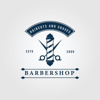 barbershop    vintage logo icon and symbol vector illustration  design