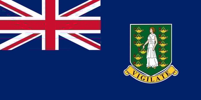 British Virgin Islands flag simple illustration for independence day or election vector