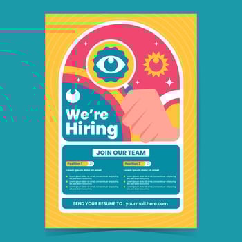 We are Hiring Poster Template vector