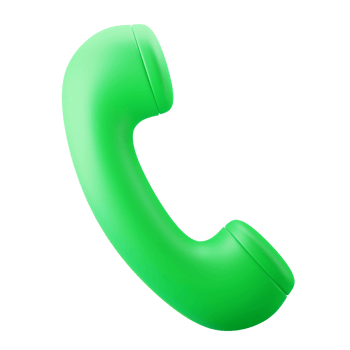 old phone call and dial symbol user interface theme 3d illustration rendering icon green color isolated in transparent background png