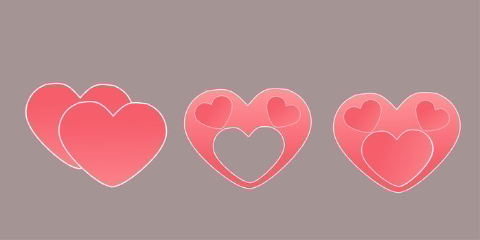 Love heart icon vector. Creative illustration romantic love symbols collection. Love concept. Design element for Valentine's day. vector