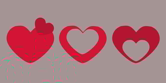 Love heart icon vector. Creative illustration romantic love symbols collection. Love concept. Design element for Valentine's day. vector