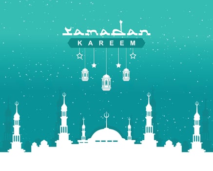 Arabic Calligraphic text of Ramadan kareem for the muslim celebration. ramadan creative design islamic celebration for print, card, poster, banner etc vector