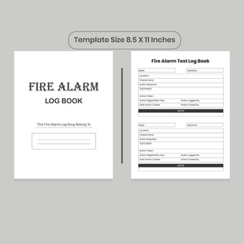 Fire Alarm logbook and KDP Interior vector