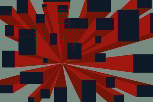 optical illusion with beam style.  dark abstract background vector
