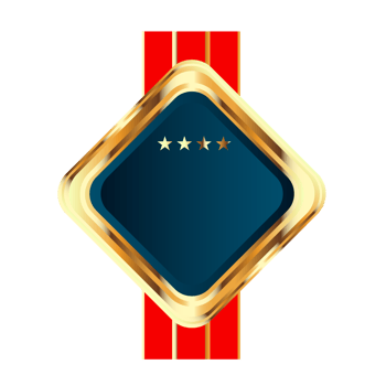 Badges seal quality labels with red ribbon sale medal badge stamp golden genuine png