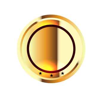 Gold badges seal quality labels. sale medal badge  stamp golden genuine png