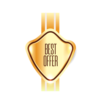 Gold badges seal quality labels. sale medal badge  stamp golden genuine png