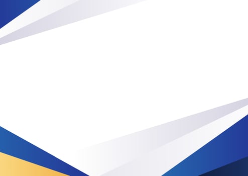 Modern blue and gold shape background vector