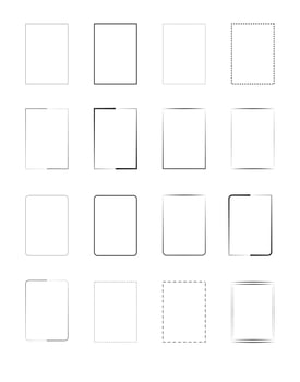A4 Size Border Rectangle Outline Vector