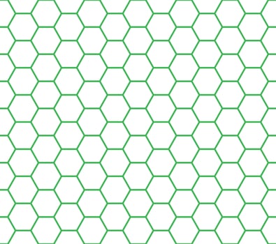 Green and White Seamless Honeycomb Pattern vector