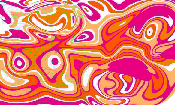 Abstract Psychedelic Camouflage Wavy Liquid Tie Dye Marble Brush Strokes Seamless Vector Isolated Background. Vector EPS10
