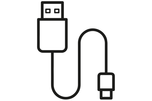 usb cable icon on transparent background png