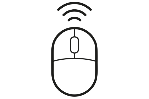 wireless mouse icon on transparent background png