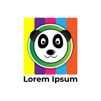 Panda logo design vector stock template Illustration. Colorful modern panda logo design element