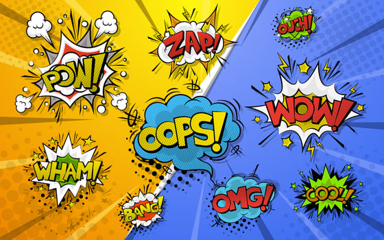 Set of Colorful Comic Speech Bubbles vector