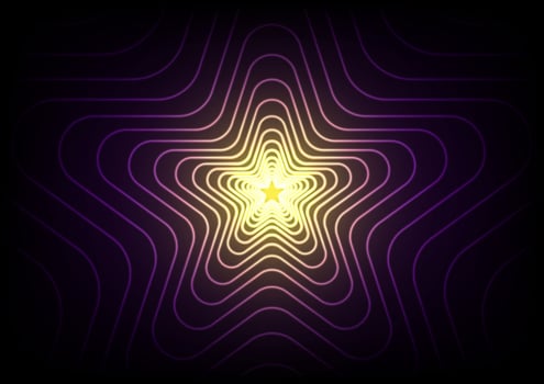 Aura star shiny wave purple motion cyber space background vector