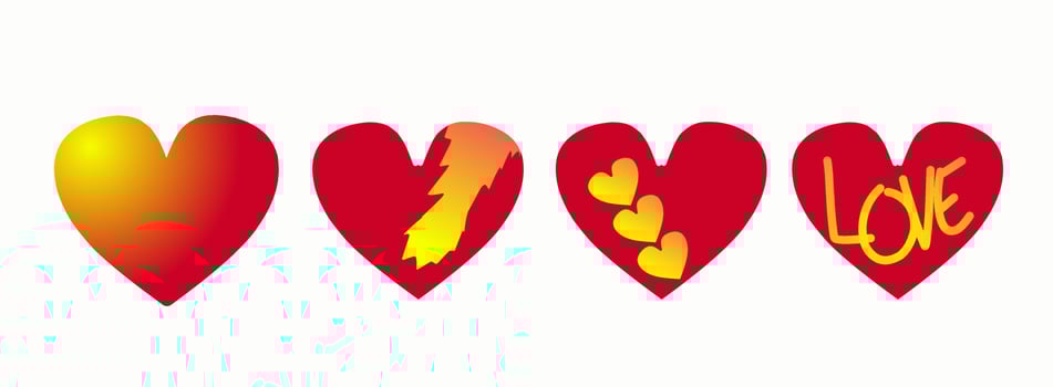 Love heart icon vector. Creative illustration romantic love symbols collection. Love concept. Design element for Valentine's day. vector