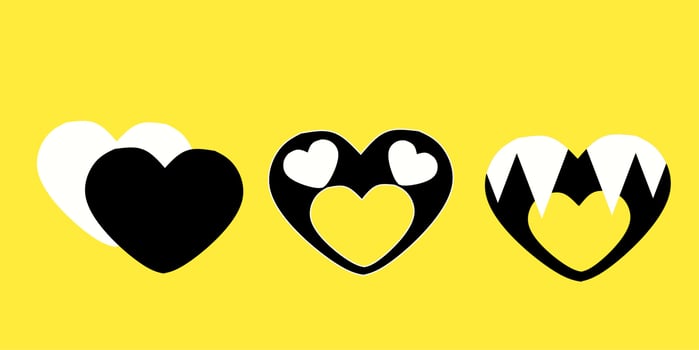 Love heart icon vector. Creative illustration romantic love symbols collection. Love concept. Design element for Valentine's day. vector