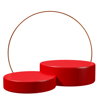 red podium product display 3d render png