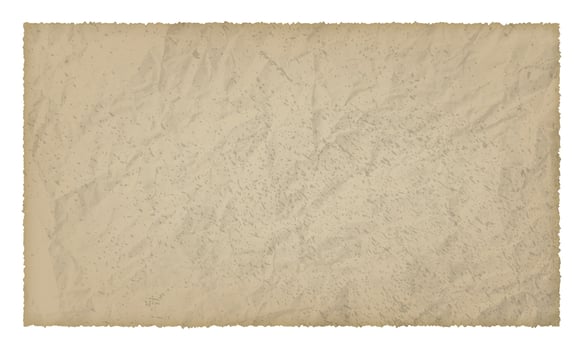 Old paper with burnt edges isolated on white background with place for your text. Vector illustration
