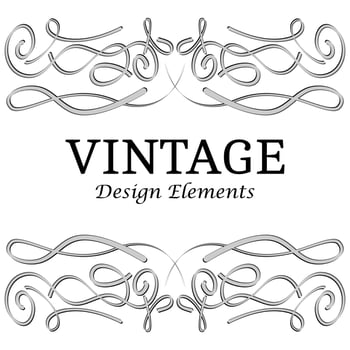 Calligraphic design elements and page decoration. Vintage elements for design on a white background. Vector decorative design elements.
