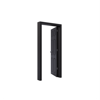 black interior Open Door and Frame png