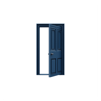 Blue Open Door isolated png