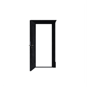 Charcoal open Door isolated png