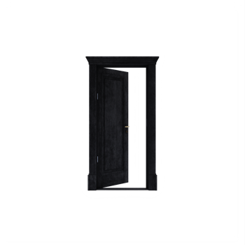 Charcoal open Door isolated png