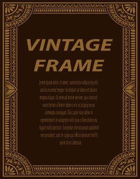 Isolated frames in baroque antique style. engraving ornament frames. vector