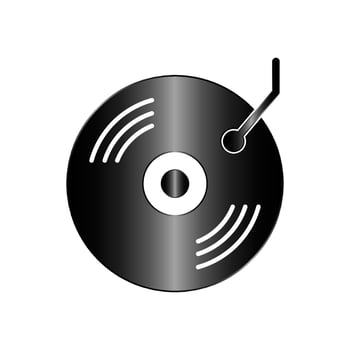 Vinyl record icon vector design templates