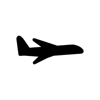 Airplane icon vector, solid illustration, pictogram isolated on white vector