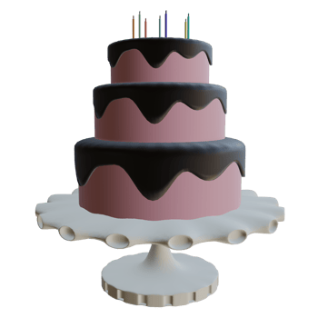 3d birthday cake png