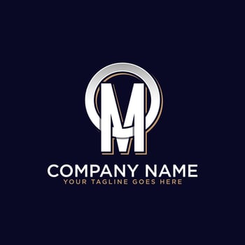 O M initial logo vector, O letter logo inspirations vector