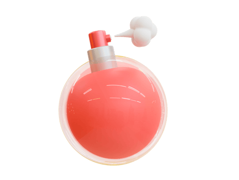 3d minimal romantic perfume. valentine compositions. 3d illustration. png